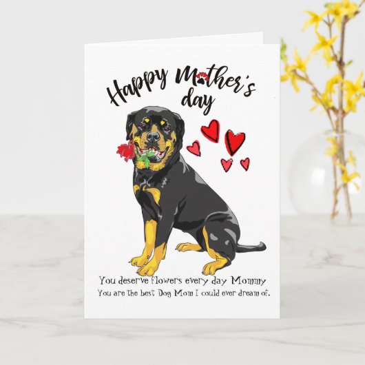 Gelukkig Moederdag van uw het Houden van Kaart (Gele Bloem)