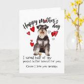 Gelukkig Moederdag van uw MiniatuurSchnauzer Kaart (Gele Bloem)