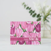 Gelukkig Moederdag. Veertulpschilfers Briefkaart (Staand voorkant)