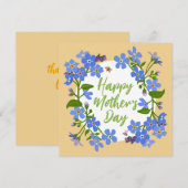 Gelukkig Moederdag vergeet ik het wenskaart van ni Feestdagenkaart (Voorkant / Achterkant)