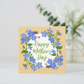 Gelukkig Moederdag vergeet ik het wenskaart van ni Feestdagenkaart (Staand voorkant)