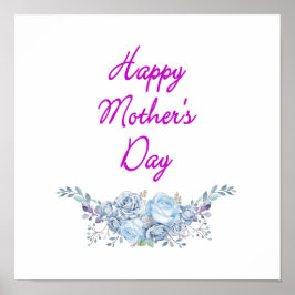 gelukkig moederdag vierkant poster