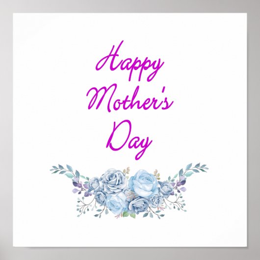 gelukkig moederdag vierkant poster (Voorkant)