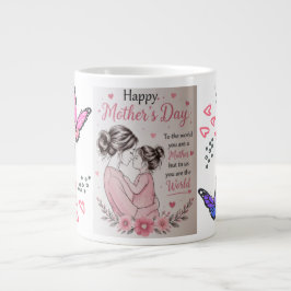 Gelukkig Moederdag Vlindermok Grote Koffiekop