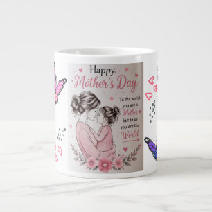 Gelukkig Moederdag Vlindermok Grote Koffiekop