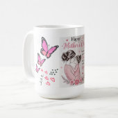 Gelukkig Moederdag Vlindermok Koffiemok (Voorkant links)