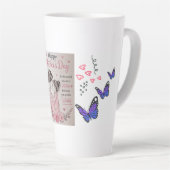 Gelukkig Moederdag Vlindermok Latte Mok (Rechterhoek)