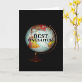 Gelukkig Moederdag voor de beste dochter op aarde Kaart (Gele Bloem)