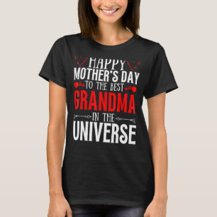 Gelukkig Moederdag voor de beste grootmoeder in de T-shirt