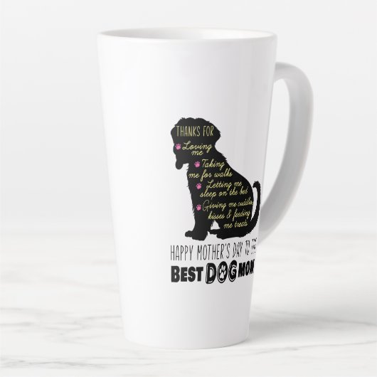 Gelukkig Moederdag voor de beste hond Latte Mok (Rechterhoek)