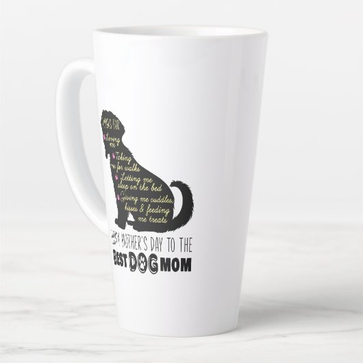 Gelukkig Moederdag voor de beste hond Latte Mok (Linkerhoek)