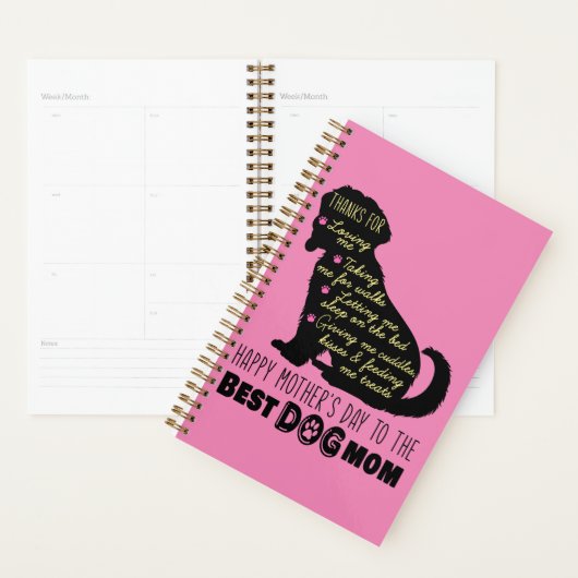 Gelukkig Moederdag voor de beste hond Planner (Display)