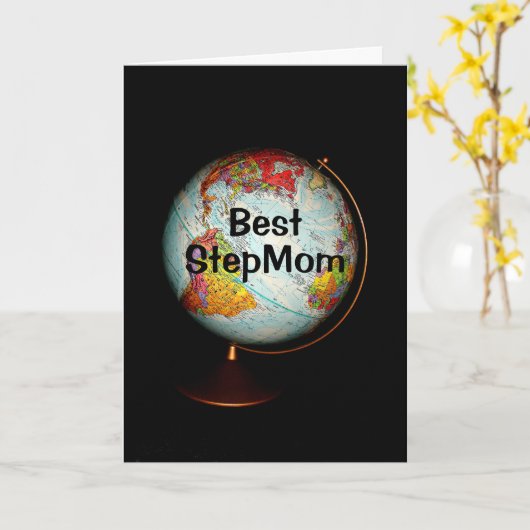 Gelukkig Moederdag voor de beste stap die mama op  Kaart (Gele Bloem)