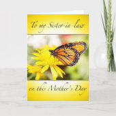 Gelukkig Moederdag voor mijn zuster-in-Law Kaart (Voorkant)