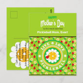 Gelukkig Moederdag voor Pickleball mama, schattig Briefkaart (Voorkant / Achterkant)