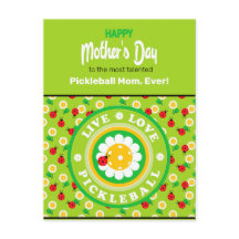 Gelukkig Moederdag voor Pickleball mama, schattig