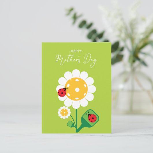 Gelukkig Moederdag voor Pickleball mama, schattig Briefkaart (Staand voorkant)