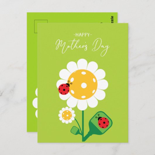 Gelukkig Moederdag voor Pickleball mama, schattig Briefkaart (Voorkant / Achterkant)