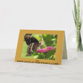 Gelukkig Moederdag, Vriend, vlinder op bloem Kaart (Achterkant)