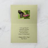 Gelukkig Moederdag, Vriend, vlinder op bloem Kaart (Binnen)