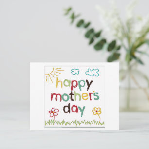 Gelukkig Moederdag Wenskaart Briefkaart