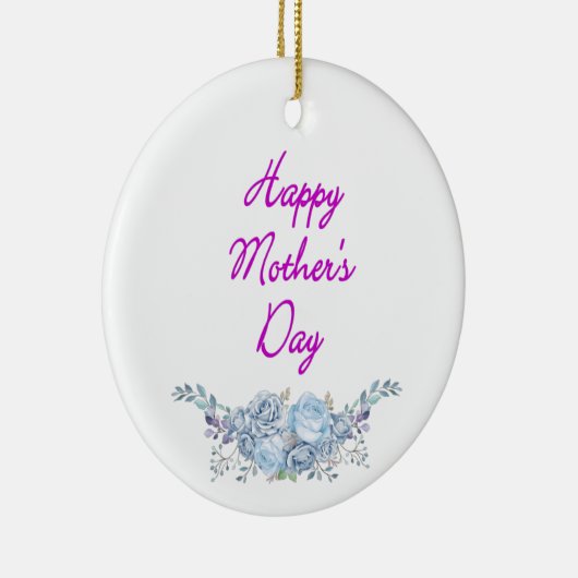 gelukkig moederdag wit keramisch ornament (Rechts)
