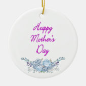 gelukkig moederdag wit keramisch ornament (Voorkant)
