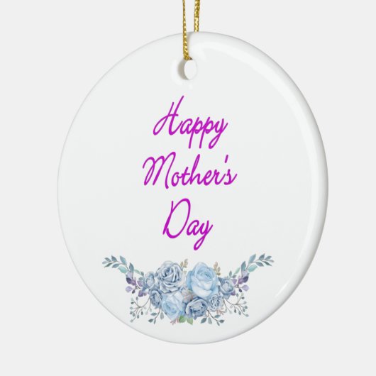 gelukkig moederdag wit keramisch ornament (Links)