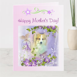 Gelukkig Moederdag Zoete Corgi Kaart