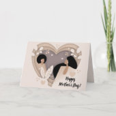 Gelukkig Moederdag! Zwarte vrouwen, hartkloppingen Kaart (Voorkant)