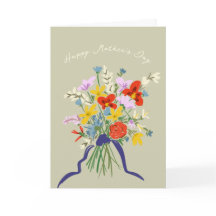 Gelukkig Moedersdag Aquarel Bloemenboeket