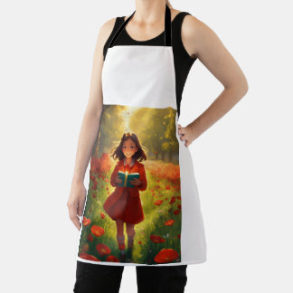 Gelukkig moment met schort