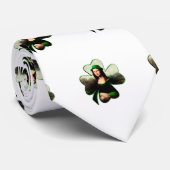 Gelukkig Mona Lisa St. Patrick's Day Stropdas (Opgerold)