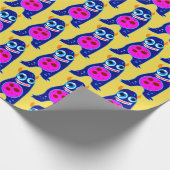 GELUKKIG MONSTER BLAUW MONSTER wrapping papier (Hoek)