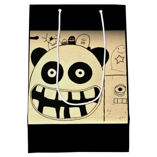 GELUKKIG MONSTER GELE Gift Bag Medium Cadeauzakje (Achterkant)