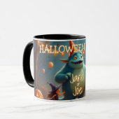 Gelukkig Monster Halloween-feest voor kinderen Mok (Voorkant links)