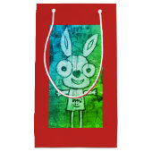 GELUKKIG MONSTER KONIJN Gift Bag Klein Cadeauzakje (Voorkant)