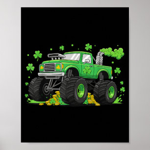 Gelukkig monstertruck gedoe voor St. Patrick's dag Poster
