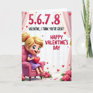 Gelukkig Mooie Valentijnskaart voor Meisjes Kaart