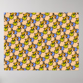 gelukkig motorpatroon poster (Voorkant)