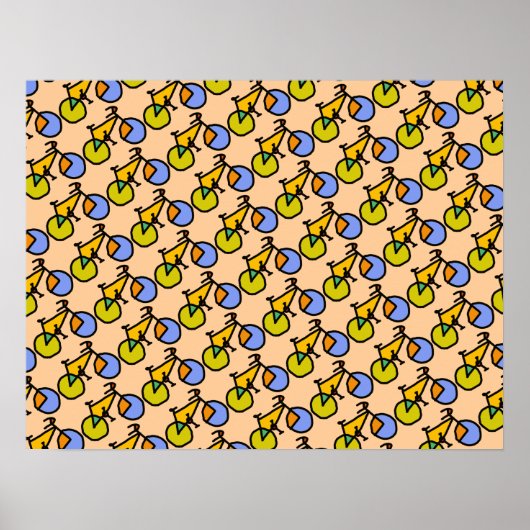 gelukkig motorpatroon poster (Voorkant)