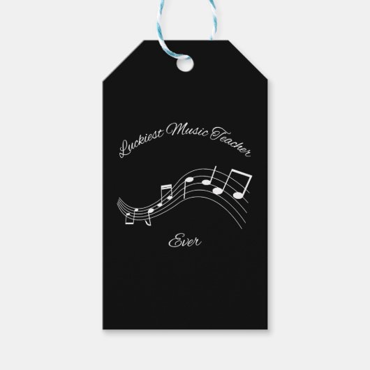 Gelukkig muzieleraar ooit cadeaulabel (Voorkant)