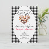 Gelukkig na de aftrap Herfst Tailgate Couples Douc Kaart (Staand voorkant)