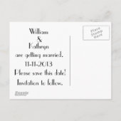 Gelukkig Na De Bruiloft Of Trouwdag Aankondigingskaart (Achterkant)