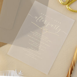 Gelukkig Na de Bruiloftreceptie Acryl Uitnodigingen