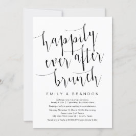 Gelukkig na de brunch, trouw elopement kaart