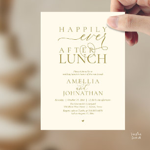 Gelukkig na de lunch Moderne Trouw Elopement Kaart