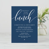 Gelukkig na de lunch, weglopen, modern script kaart (Staand voorkant)