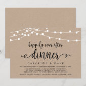 Gelukkig Na De Trouw Bruiloft Diner Kaart (Voorkant / Achterkant)