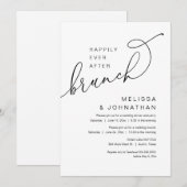 Gelukkig Na Elkaar Brunchen, Trouw Elopement Feest Kaart (Voorkant / Achterkant)